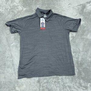 Hurley Mens Performance Polo M Gray Moisture-Wicking Stretch UPF 30+ a0333